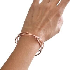 Tribe Alive Rose Gold Criss Cross Cuff Bracelet